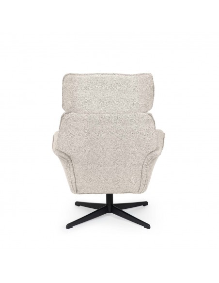 Poltrona giratória de design LYNN com encosto alto e base de metal elegante