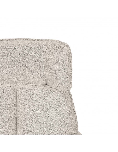 Poltrona giratória de design LYNN com encosto alto e base de metal elegante