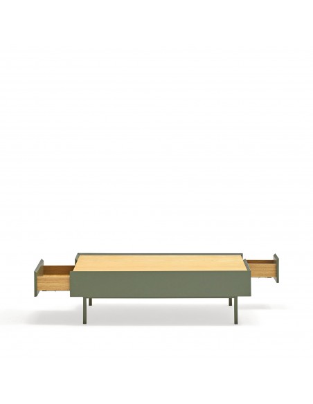 Teulat Mesa de centro Arista 110x60, carvalho, lacado verde claro.