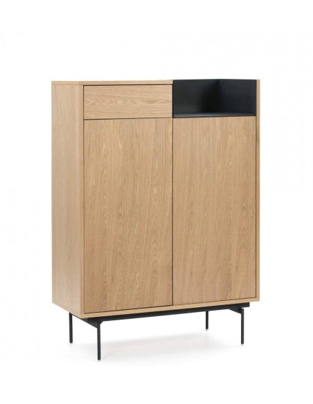 TEULAT MUEBLE AUXILIAR VALLEY 130X92 ROBLE, AZUL TEULAT MUEBLE AUXILIAR VALLEY 130X92 ROBLE, AZUL