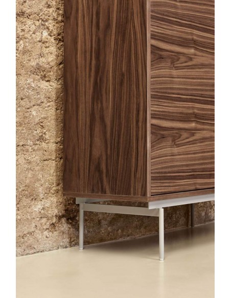 ARMÁRIO AUXILIAR VALLEY TEULAT 130X92 COR NOZ/CINZA