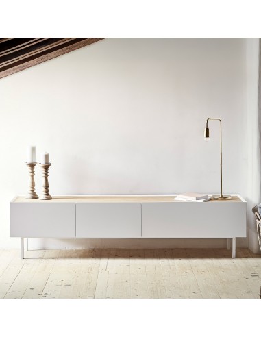 Teulat Mueble de TV Arista 180x40, lacado blanco.