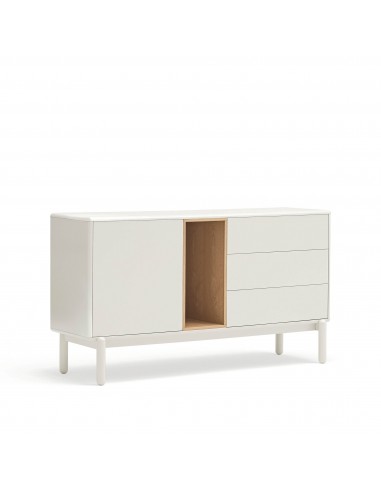 Aparador de design TEULAT CORVO 140x40, cor creme.