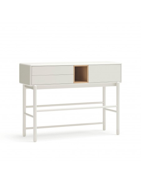 TEULAT Consola de diseño CORVO 120x35, color CREMA.