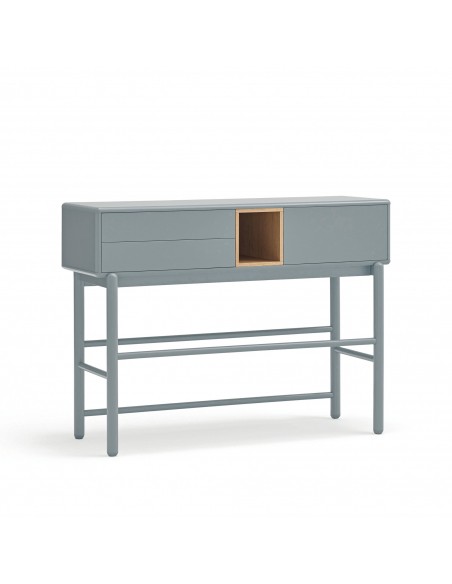 TEULAT Consola de diseño CORVO 120x35, GRIS PERLA
