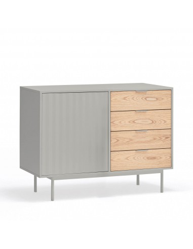 Aparador Teulat SIERRA 108x47, MDF lacado Cinza...