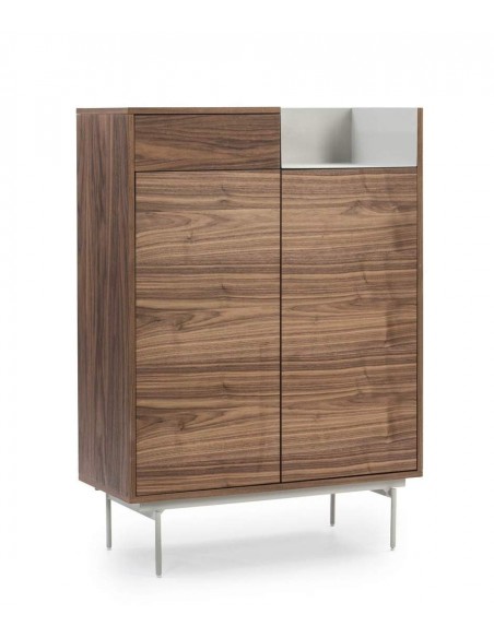 TEULAT ARMÁRIO AUXILIAR VALLEY 130X92 NOGUEIRA, CINZA TEULAT ARMÁRIO AUXILIAR VALLEY 130X92 NOGUEIRA, CINZA