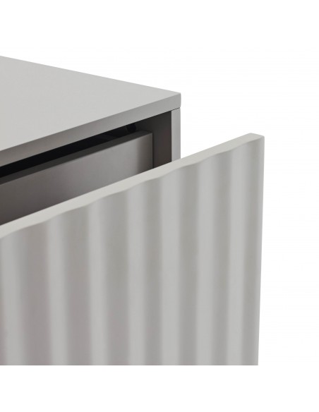 Mesa de cabeceira TEULAT SIERRA 48x35 lacado CINZA