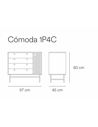 TEULAT COMODA PUNTO 97x45 BLANCO
