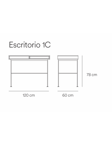 Escritorio de Teulat minimalista YOKO 120 x 78,...