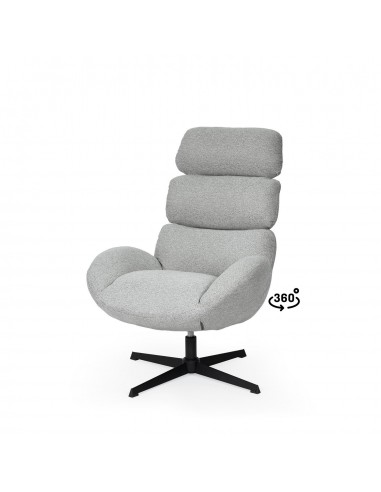 Sillón giratorio de diseño PAULINE, respaldo...