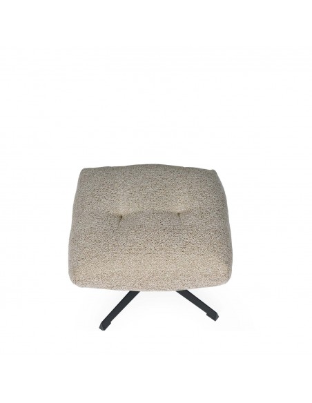 Pufe DIDIER, tecido Tuareg e base de metal elegante