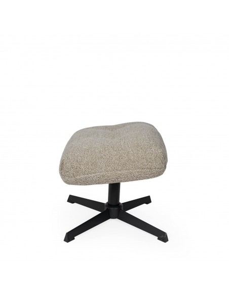 Pufe DIDIER, tecido Tuareg e base de metal elegante