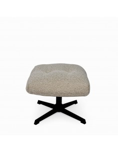 Pufe DIDIER, tecido Tuareg e base de metal elegante