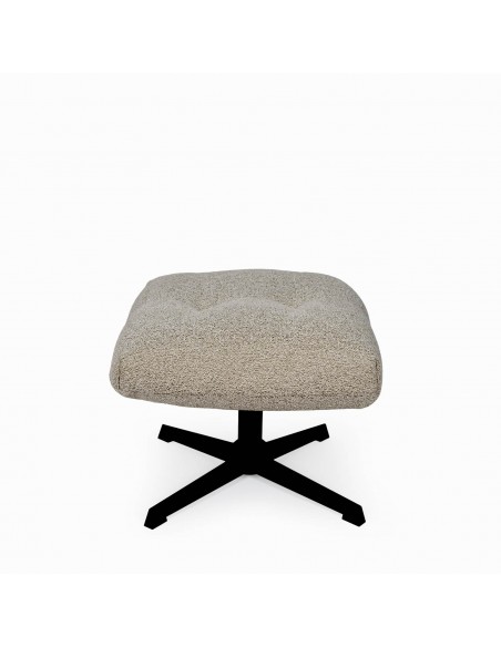 Pufe DIDIER, tecido Tuareg e base de metal elegante