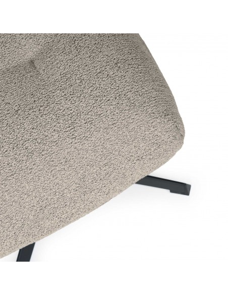 Pufe DIDIER, tecido Tuareg e base de metal elegante