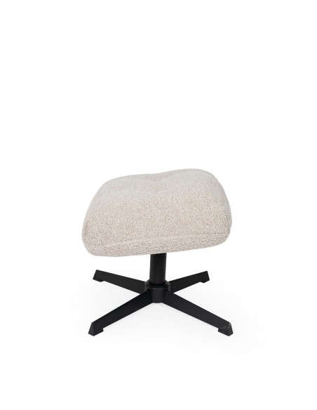 Reposapiés DIDIER, tejido tuareg y base metálica elegante