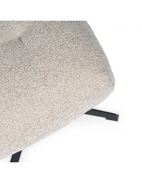 Reposapiés DIDIER, tejido tuareg y base metálica elegante