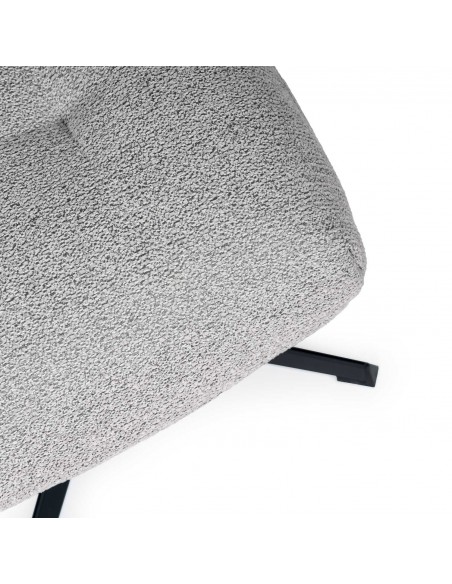 Pufe DIDIER, tecido Tuareg e base de metal elegante