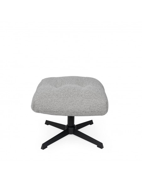 Pufe DIDIER, tecido Tuareg e base de metal elegante