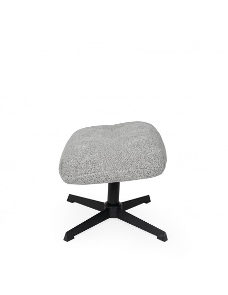 Reposapiés DIDIER, tejido tuareg y base metálica elegante