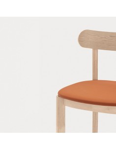 Teulat silla NARA madera fresno y asiento tapizado en PU... 2