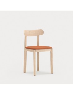 Teulat silla NARA madera fresno y asiento tapizado en PU...