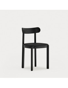 Cadeira de design Teulat NARA, em freixo preto e assento...