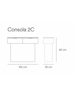 Consola Teulat TOTEM 100 x 80, escultural MDF lacado cor... 2
