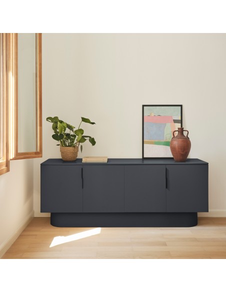 Teulat APARADOR TOTEM 200 x 50, MDF lacado gris antracita.