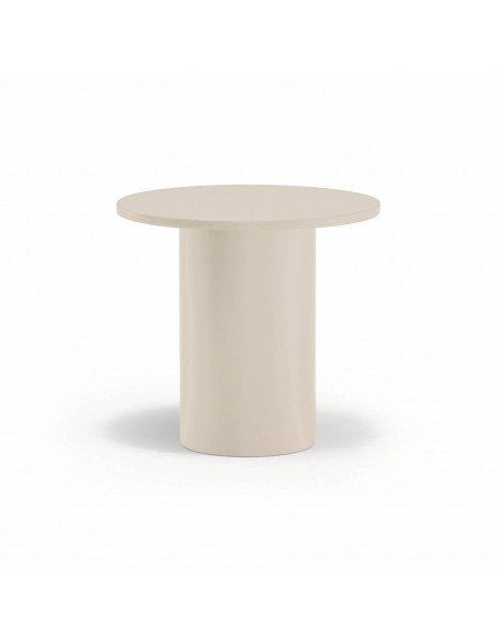 TEULAT MESA auxiliar redonda TOTEM 50 x 45, minimalista, arena