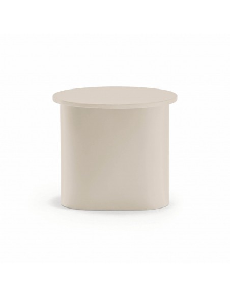 TEULAT Mesa auxiliar redonda TOTEM 50 x 45, minimalista, areia