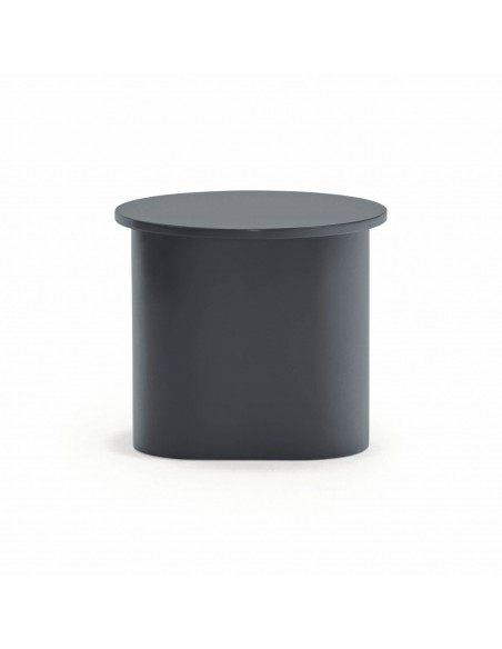 TEULAT MESA auxiliar redonda TOTEM 50 x 45, minimalista, gris antracita