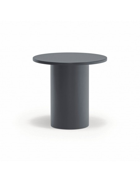 TEULAT MESA auxiliar redonda TOTEM 50 x 45, minimalista, gris antracita