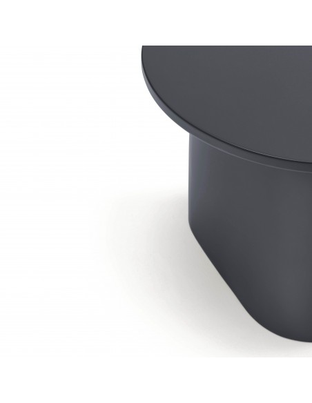 TEULAT Mesa auxiliar redonda TOTEM 50 x 45, minimalista, cinza antracite