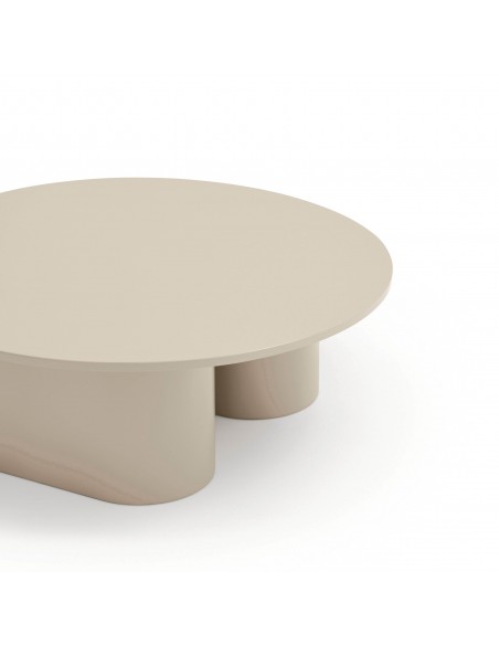 TEULAT MESA centro redonda TOTEM 110 x 36, minimalista, arena