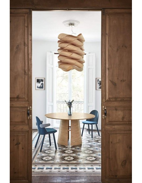 Teulat MESA REDONDA MINIMALISTA CEP 137, color Roble natural.