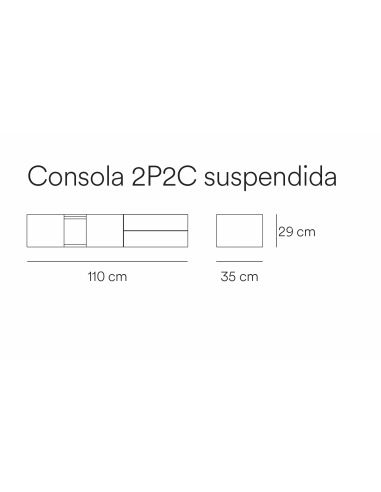 Consola de parede Teulat OTTO 110 x 35. MDF...