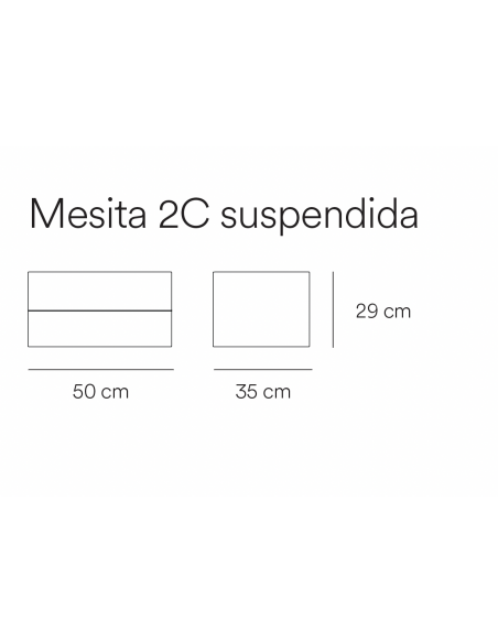 Teulat mesita a pared OTTO 50 X 35, MDF lacado teja y roble.