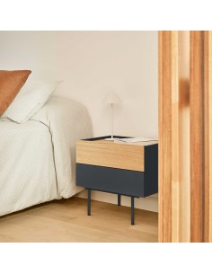 Mesa de cabeceira Teulat OTTO 50 X 35. MDF cinza... 2