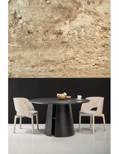 MESA REDONDA MINIMALISTA TEULAT CEP 137, cor preta