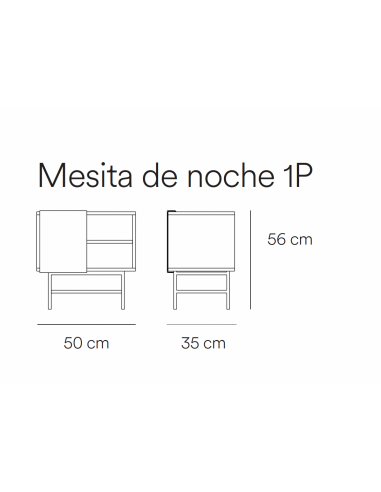 TEULAT MESITA NUBE 1 PUERTA CORREDERA 50 x 56,...