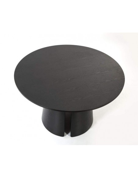 TEULAT MESA REDONDA MINIMALISTA CEP 137, Fresno negro