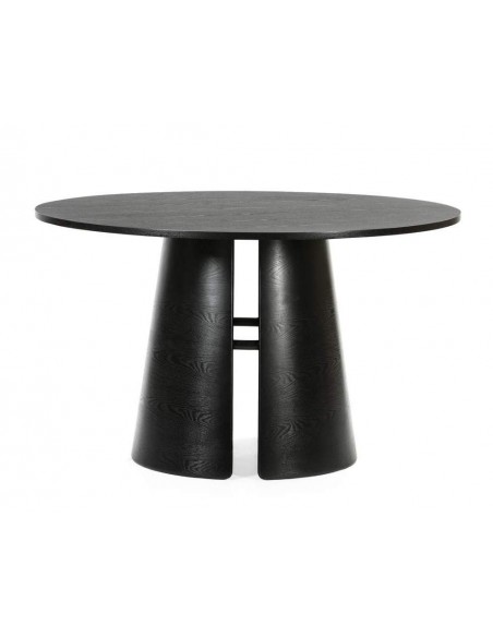 TEULAT MESA REDONDA MINIMALISTA CEP 137, Fresno negro