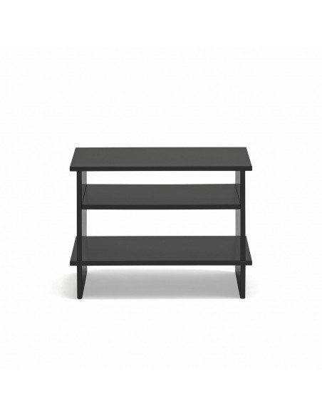 TEULAT INARI Mesa de cabeceira japonesa 54 x 40, 2 PRATELEIRAS, lacada preto