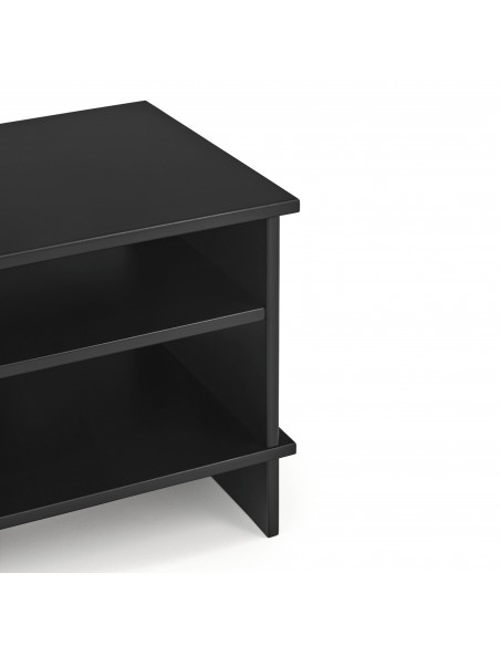 TEULAT INARI Mesa de cabeceira japonesa 54 x 40, 2 PRATELEIRAS, lacada preto