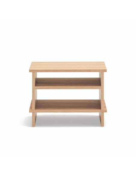 TEULAT INARI Mesa de cabeceira japonesa 54 x 40, 2 PRATELEIRAS, CARVALHO