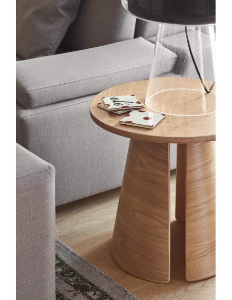 MESA REDONDA TEULAT CEP 50, cor cinza natural