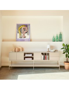 Teulat Platt Mueble TV minimalista 220 x 45, MDF lacado... 2
