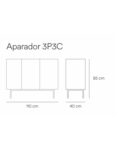 TEULAT APARADOR ARISTA 110x40,lacado en blanco.